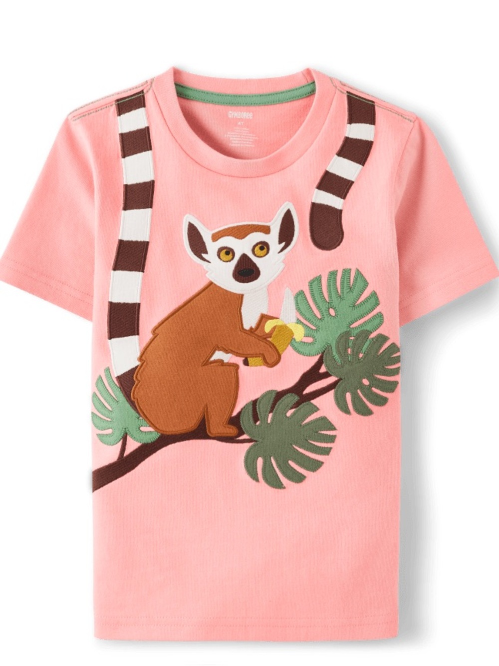 Gymboree Embroidered Lemur Top - Safari - Pink Sz 4T